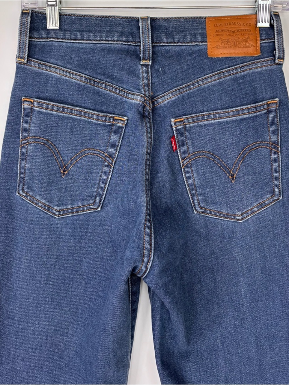 Levi's Ribcage Straight Ankle Button Fly Jeans Size 25 - Picture 6 of 8